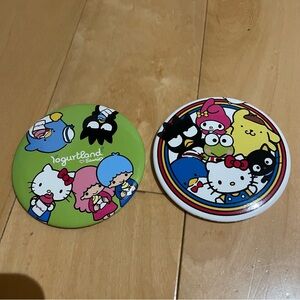 2 Sanrio and friends 3 inch button pins